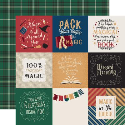 Echo Park Witches & Wizards Designpapier - 4 x 4 Journaling Cards